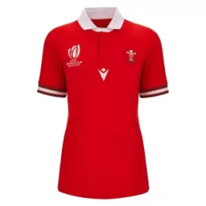 Image of Macron Wales Rugby Home Shirt 2023 2024 Womens - Red