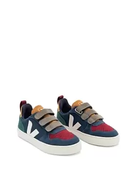 Image of Veja Unisex V10 Suede Low Top Sneakers - Toddler, Little Kid
