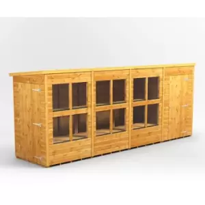 Image of 16x4 Power Pent Potting Shed Combi Building including 4ft Side Store