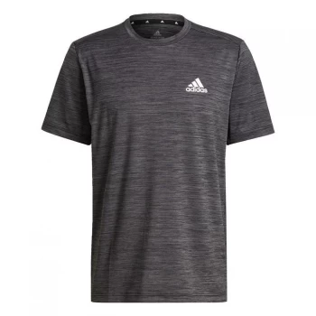Image of adidas AEROREADY Designed To Move Sport Stretch T-Shirt M - Black Melange
