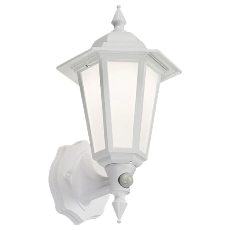 Image of Netlighting LED Wall Lantern with PIR White 230V IP54 White unisex