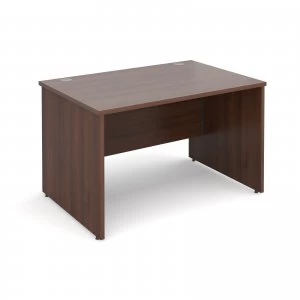 Image of Maestro 25 PL Straight Desk 1200mm x 800mm - Walnut Panel Leg Design