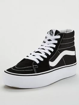 Image of Vans Sk8-Hi Platform - Black/White, Size 6, Women