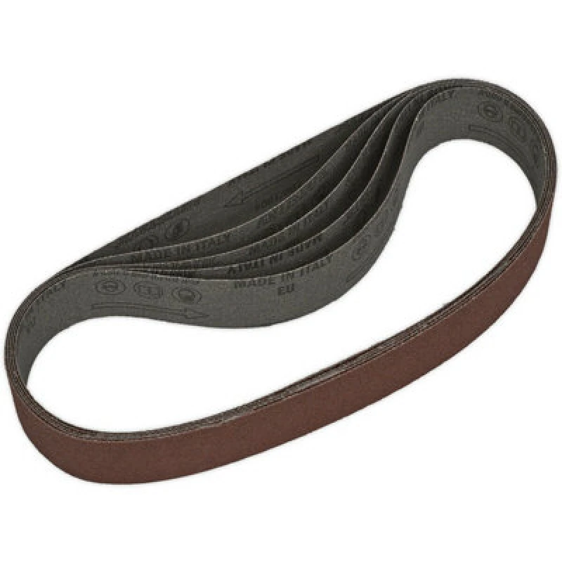 Image of Loops 5 PACK - 30mm x 540mm Sanding Belts - 80 Grit Aluminium Oxide Cloth Backed Loop Multi
