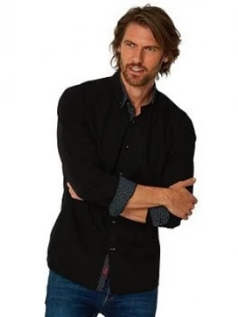 Image of Joe Browns Classy Collar Shirt - Black, Size S, Men