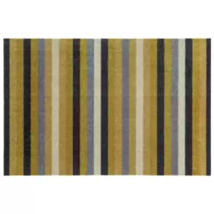 Image of Washamat Recylon Design Ochre Stripe Mat 75X50Cm