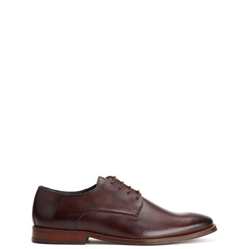 Image of Base London Base London Men Marley Plain Toe Derby Shoe in Brown Size: 12 Brown 12 Male 5038538271987