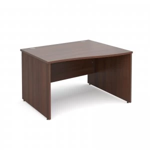 Image of Maestro 25 PL Right Hand Wave Desk 1200mm - Walnut Panel Leg Design