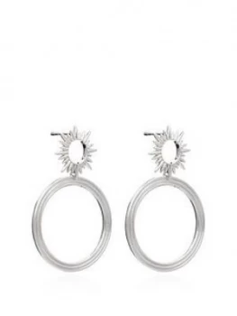 Image of Rachel Jackson London Sterling Silver Electric Goddess Front Facing Hoop