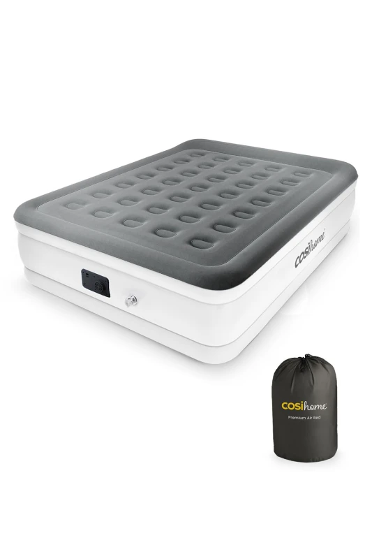Image of Cosi Home Air Bed With Built-in Electric Pump & Pillow in Dark Grey Size: King Dark Grey Unisex King