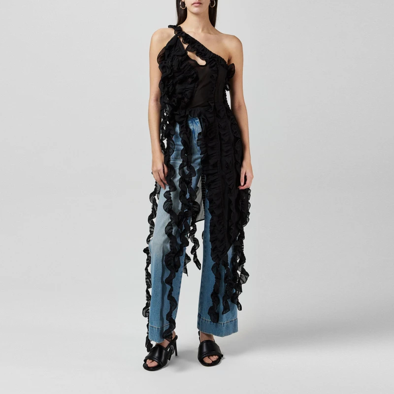 Image of AmyLynn Womens Suki Sleeveless Shirt Black female 8 (S)