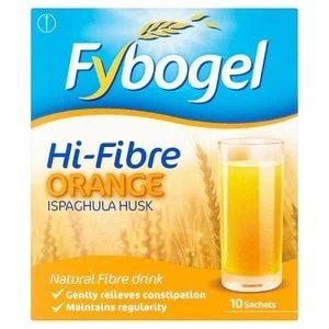 Image of Fybogel Hi Fibre Orange Ispaghula Husk 10 Sachets