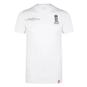 Image of Castore England Cricket Ashes T-Shirt Unisex - White