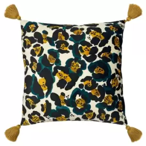 Image of Ayanna Leopard Cushion Teal