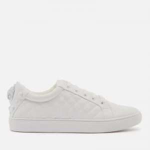 Image of Kurt Geiger London Women Ludo Drench Leather Quilted Cupsole Trainers