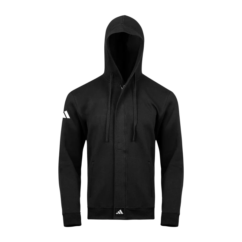 Image of Zip-up hooded sweatshirt adidas Noir Unisex S