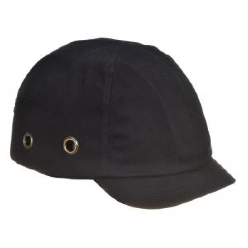 Image of Portwest Short Peak Bump Cap PW89BKR Colour: Black