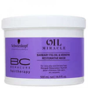 Image of Schwarzkopf BC Bonacure Barbary Fig Oil and Keratin Restorative Mask 500ml