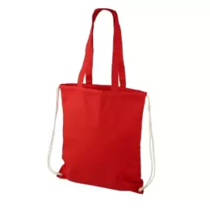 Image of Bullet Eliza Cotton Drawstring Bag (38 x 42 cm) (Red)