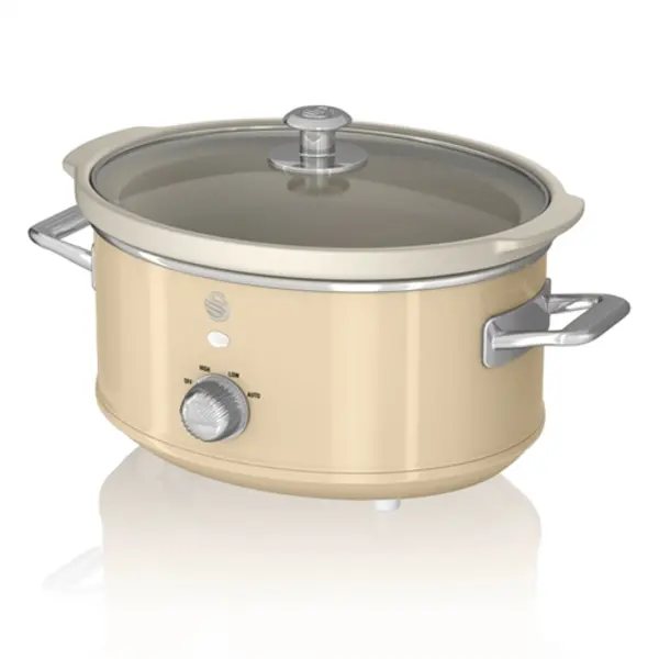 Image of Swan 3.5L Slow Cooker - Retro Cream