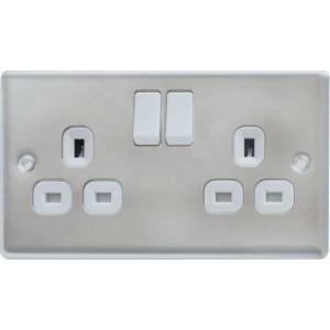 Image of LAP Brushed steel Socket Pack of 5