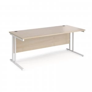 Image of Maestro 25 WL Straight Desk 1800mm x 800mm - White Cantilever Frame m
