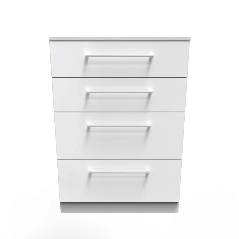Image of Chester 4 Drawer Deep Chest In White (Ready Assembled)