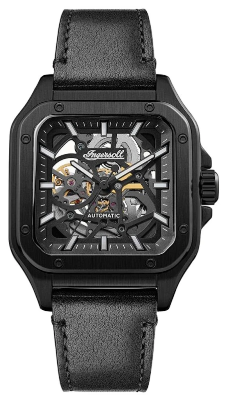 Image of Ingersoll I14504 THE OLLIE Skeleton Automatic (45mm) Black Watch
