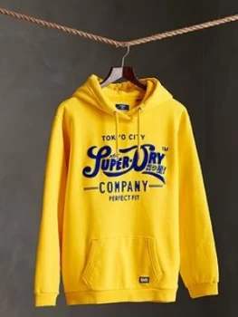 Image of Superdry Limited Edition Graphic Oversized Hoodie, Yellow, Size M/L, Women