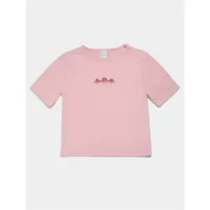 Image of Skinny Dip Toadstool Crop T Shirt - Pink