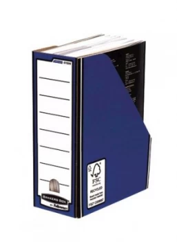 Image of Fellowes Blue White Bankers Box Premium Magazine File Pack of 10 07