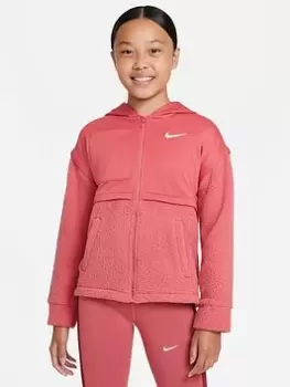 Image of Nike Full Zip Hoodie - Pink/White, Size L, Women