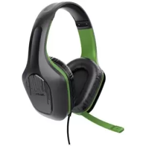 Image of Trust GXT415X ZIROX XBox Gaming Over-ear headset Corded (1075100) Stereo Black, Green