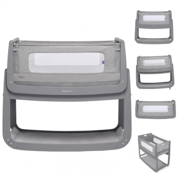 Image of Snuz SnuzPod4 Bedside Crib 3 in 1 With Mattress - Urban Grey