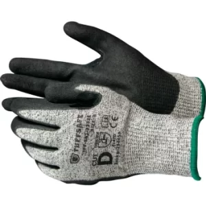 Image of Tuffsafe Nitrile Palm Coated Gloves, Cut D, Black/Grey, Size 10