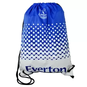 Image of Everton FC Official Football Crest Gym Bag (One Size) (Blue/White)