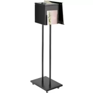 Image of VEVOR Ballot Box, Floor Standing Suggestion Box with Lock and Sign Holder, Side Pocket for Storing Ballots, Brochures, Donation Box for Home Office Ch