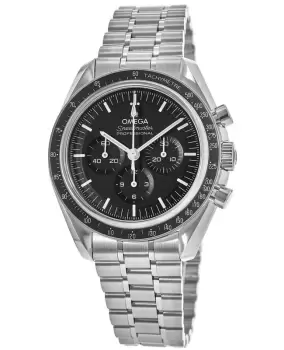 Image of Omega Speedmaster Professional Moonwatch Transparent Case back Black Dial Steel Mens Watch 310.30.42.50.01.002 310.30.42.50.01.002