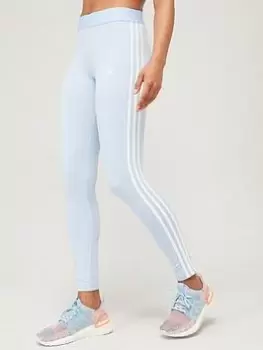 Image of adidas Sportswear Essentials 3 Stripe Leggings - Blue Size L, Women