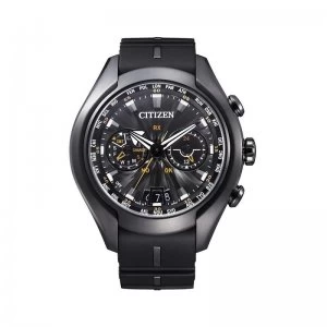 Image of Citizen Eco-Drive Satellite Wave Mens Urethane Strap Watch CC1075-05E - Black