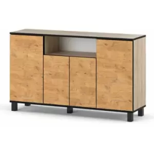 Image of Best4D Cabinet Storage Dresser 140x80x35cm with Oak Lancelot Front - Body Colour Oak Sonoma