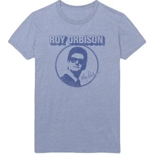 Image of Roy Orbison - Photo Circle Mens Medium T-Shirt - Blue
