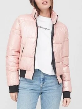 Image of Champion Padded Jacket - Pink Size M Women