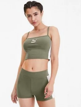 Image of Puma Classics Bralette - Khaki, Size S, Women