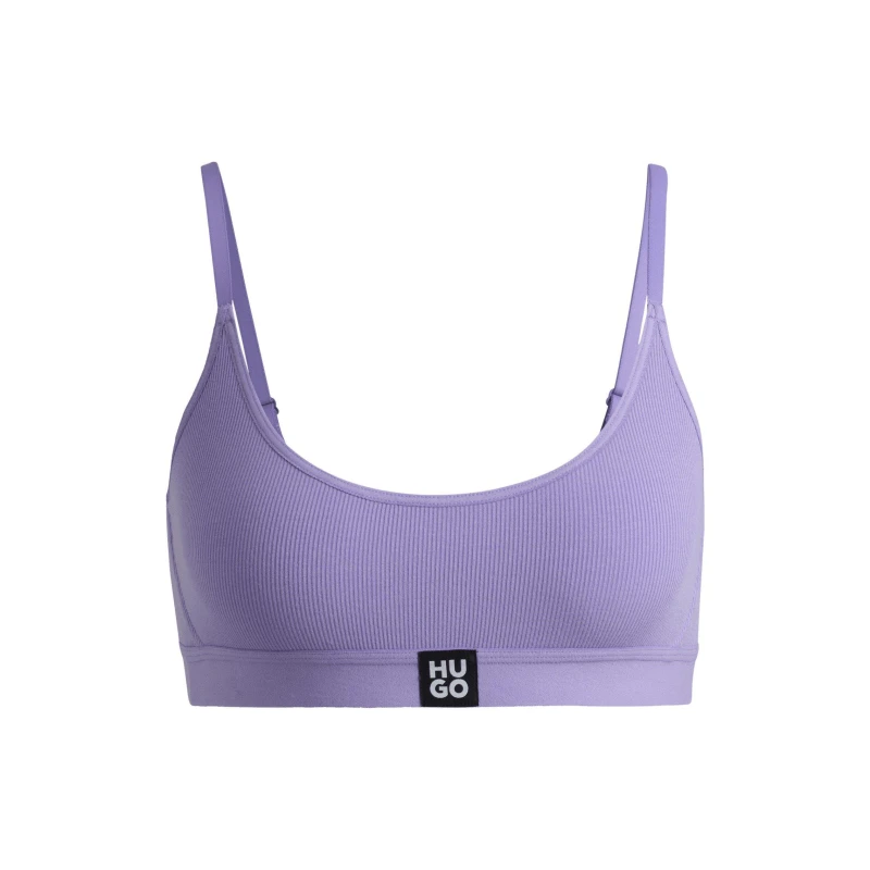 Image of HUGO Hugo Bralette Rib Purple Purple female