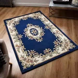 Image of Oriental Weavers Royal Blue Rug - 69x137cmhalfcircle, Wool
