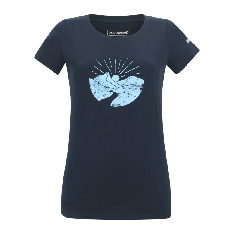 Image of Womens T-Shirt Regatta Breezed Bleu Female 46