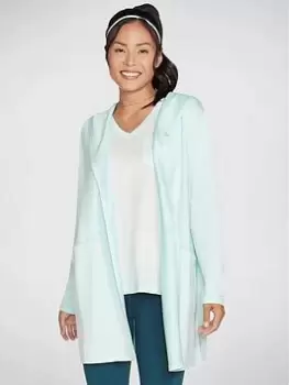 Image of Skechers Restful Open Cardigan, Pink, Size S, Women