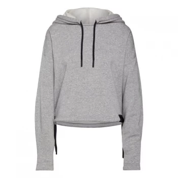 Image of adidas Sportswear Studio Lounge Fleece Hoodie Wome - Medium Grey Heather