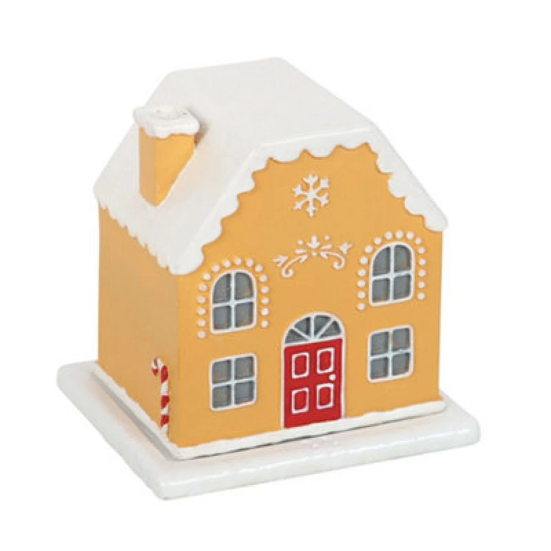 Image of Something Different Something Different Candy Cane Gingerbread House Incense Holder in White White One Size Unisex 5063806402688